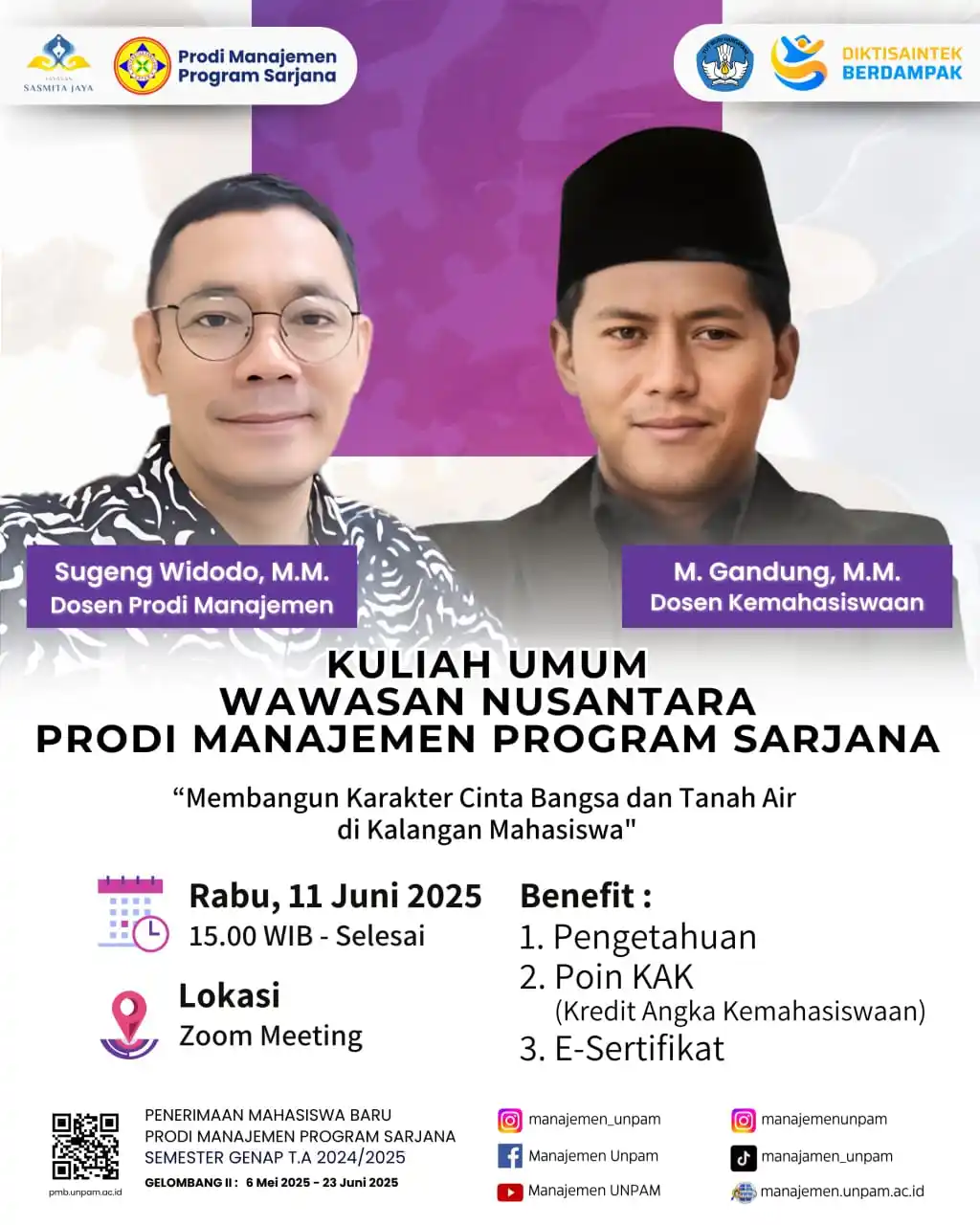 Image from Pamulang University Info.: _📢Assalamualaikum Wr. Wb._📢 Dalam upaya meningkatkan rasa Nasionali...