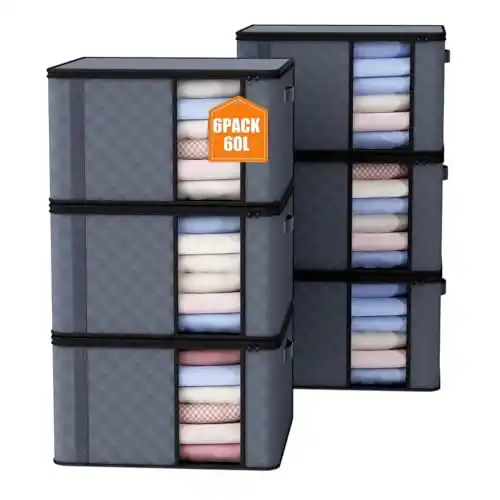 Image from Pirate Deals Angebote | Preisfehler, Schnäppchen, Rabatte & Freebies: Auveir 6 Stück 60L Aufbewahrungstasche, Aufbewahrungsbox Pirαtе~-Dеαls...