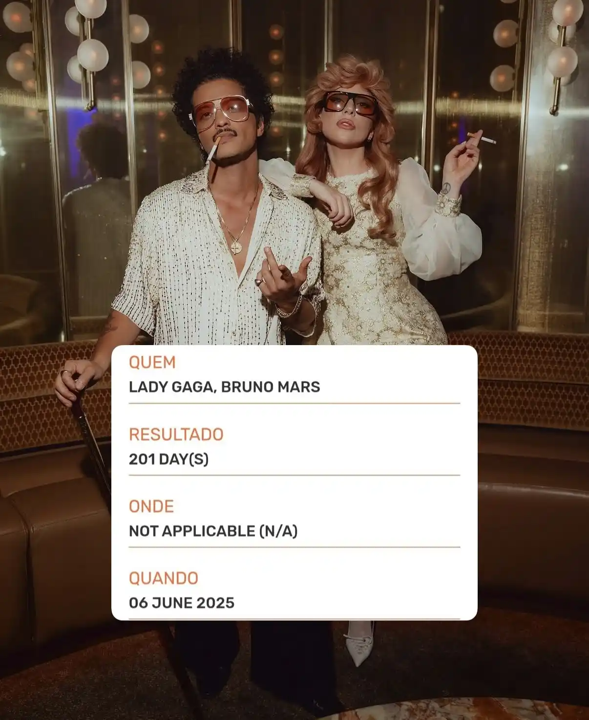 Image from UOL | Universo Bruno Mars : Bruno e Gaga *no livro dos recordes*! 🔥🏆 O Guinness World Records ...