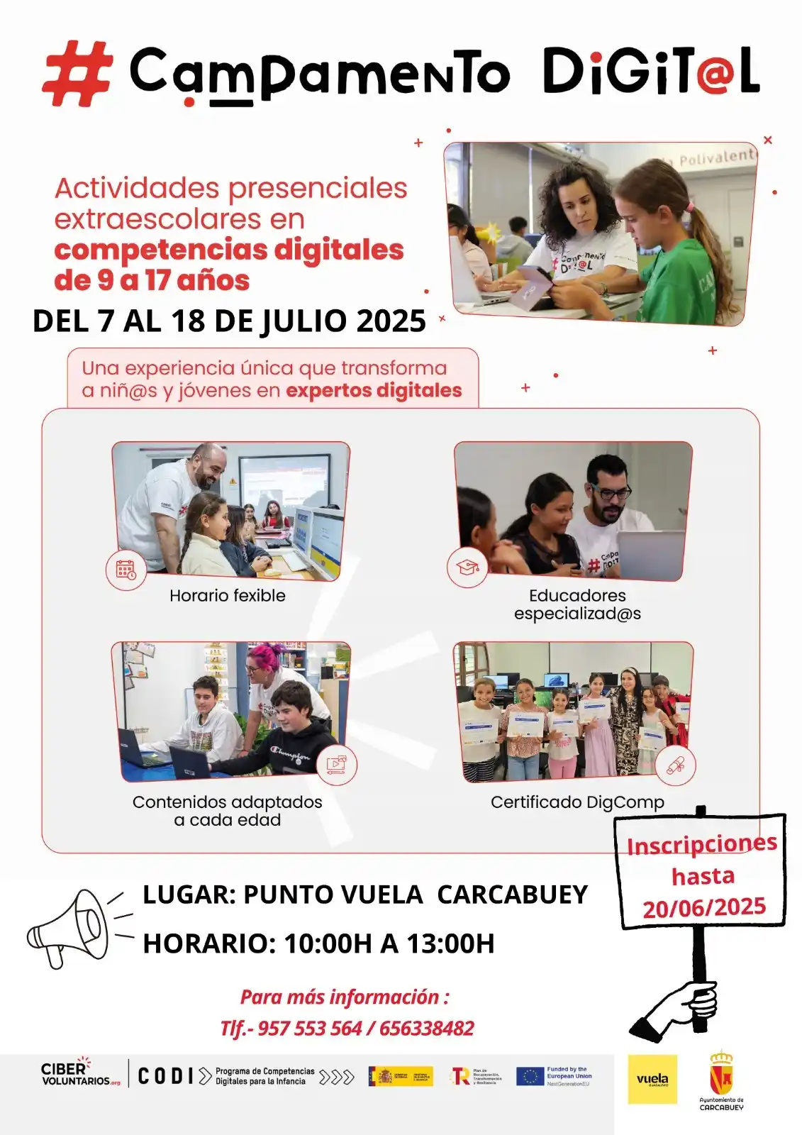 Image from Servicio de Información Municipal de Carcabuey : _*Campamento Digital | Competencias para el futuro.*_ *💻 <a class="te...