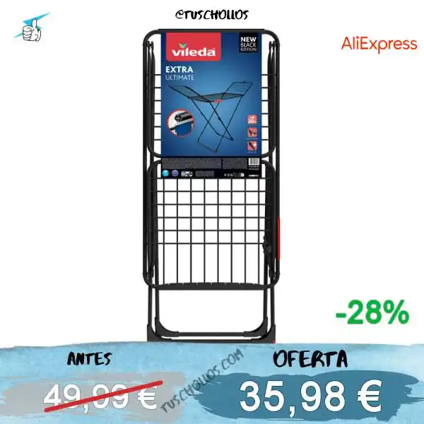 Image from Tuschollos - Ofertas, Chollos Y Gangas Todos Los Días De Amazon, Miravia Y Aliexpress!!!: 👕 *CHOLLO TENDEDERO VILEDA EXTRA ULTIMATE 20M + RUEDAS!!* <a class="t...