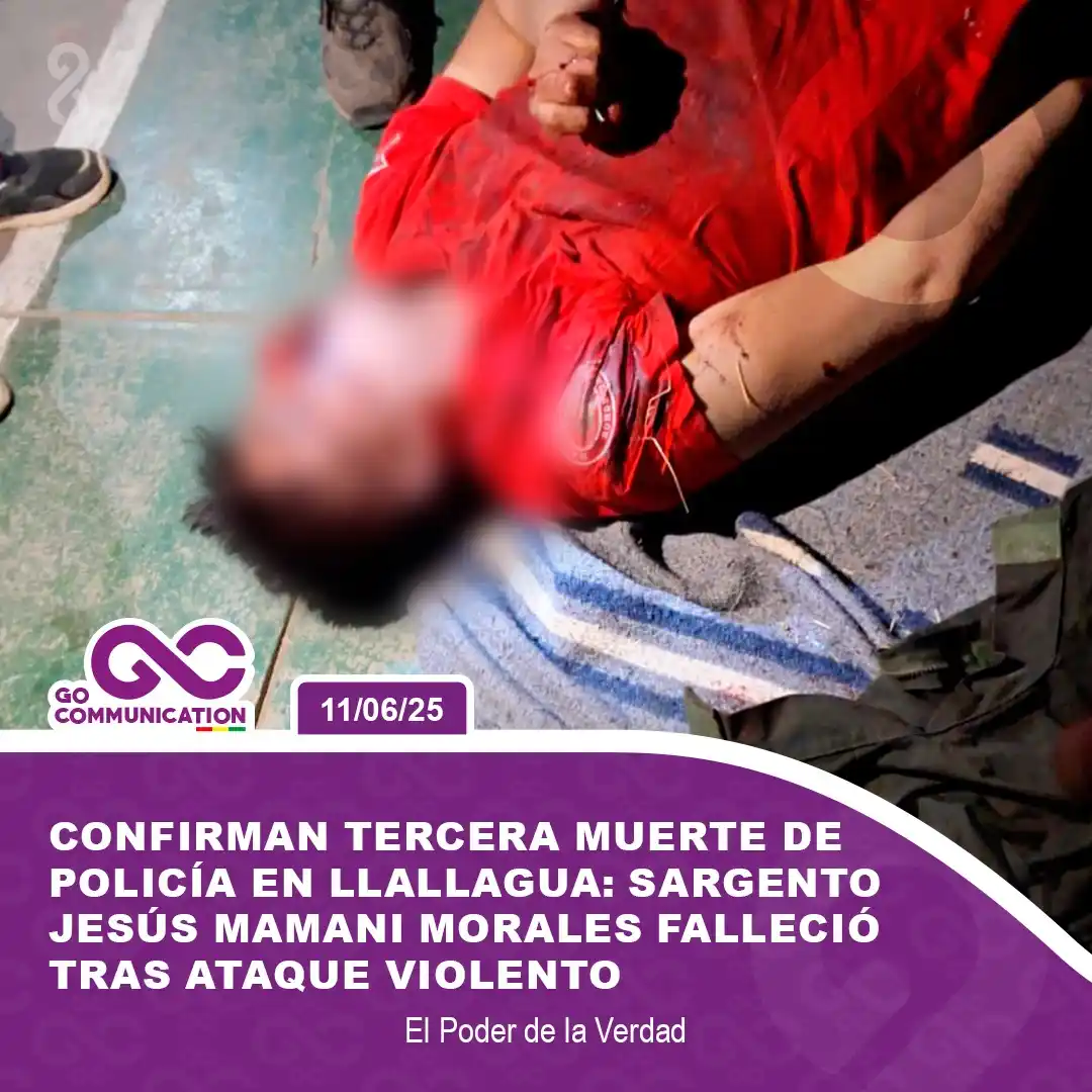 Image from Go Communication Bolivia: 🕯️ *Confirman tercera muerte de policía en Llallagua: Sargento Jesús ...