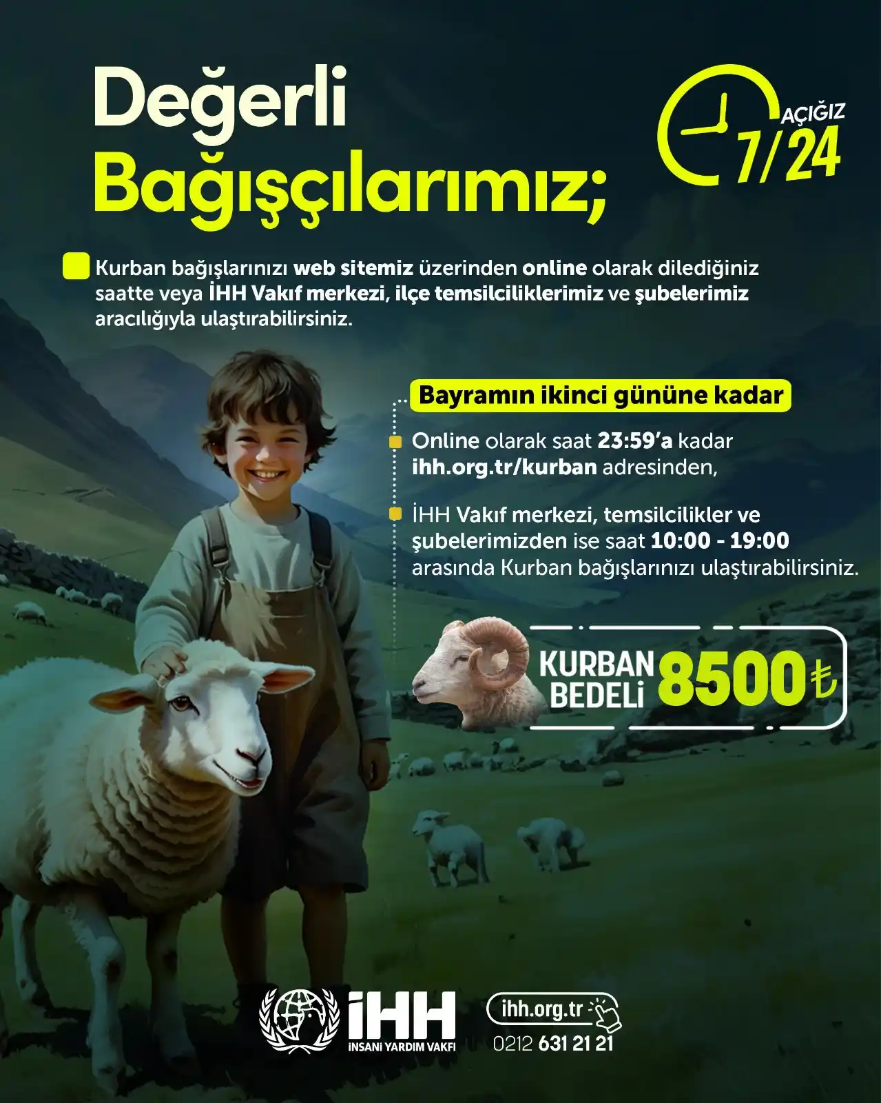 Image from İHH İnsani Yardım Vakfı : 🔔 Değerli bağışçılarımız, Kurban bağışlarınızı web sitemiz üzerinde...