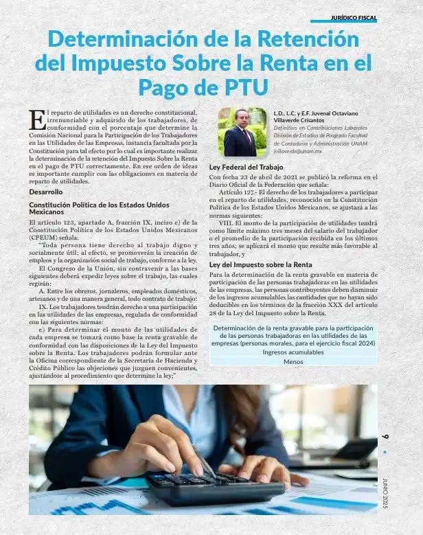 Image from Asociación Mexicana de Contadores Públicos (AMCP) : “Determinación de la retención del impuesto sobre la renta en el pago ...