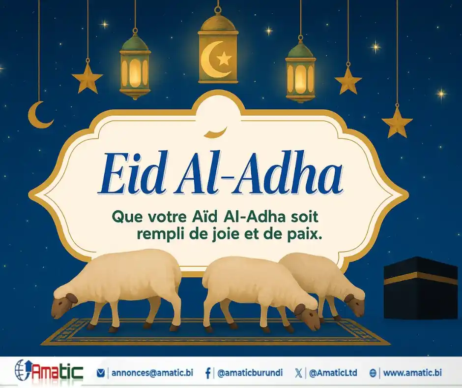 Image from Amatic Group: 🌙🐑 Eid Mubarak ! 🐑🌙 En cette belle occasion de l’Aïd Al-Adha, tout...