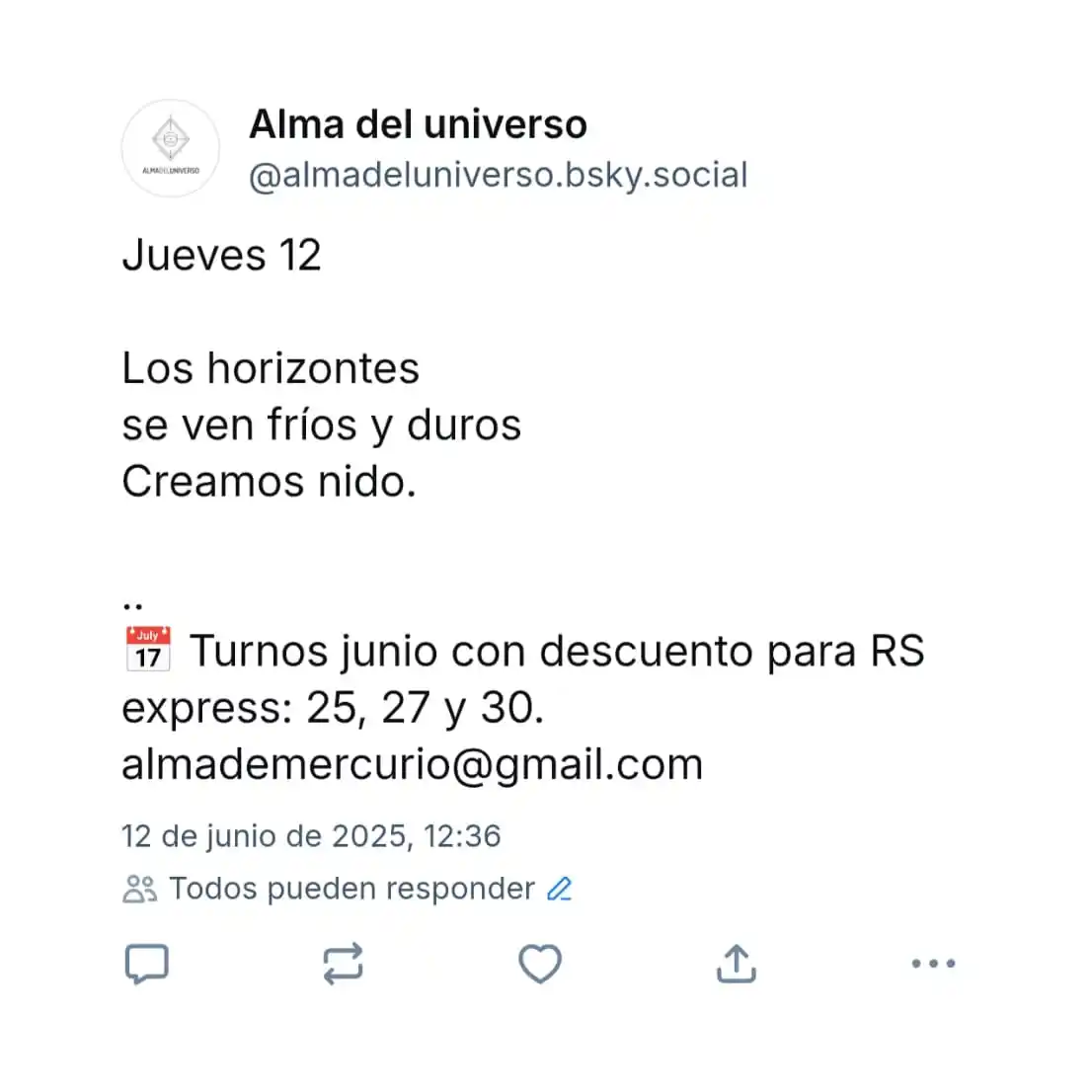Image from Alma Del Universo: El horizonte puede verse difícil de lograr hoy, áspero, falto de poesí...