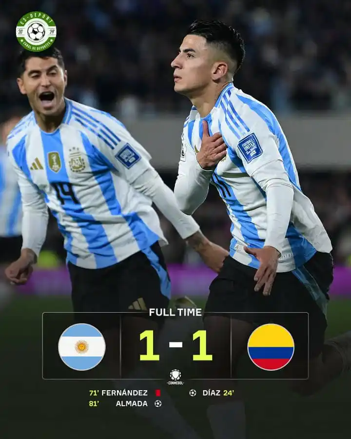 Image from ES-DEPORT ⚽👑: 😱 EMPATE EN EL MÁS MONUMENTAL 🇦🇷 Argentina (ya clasificada) igualó...