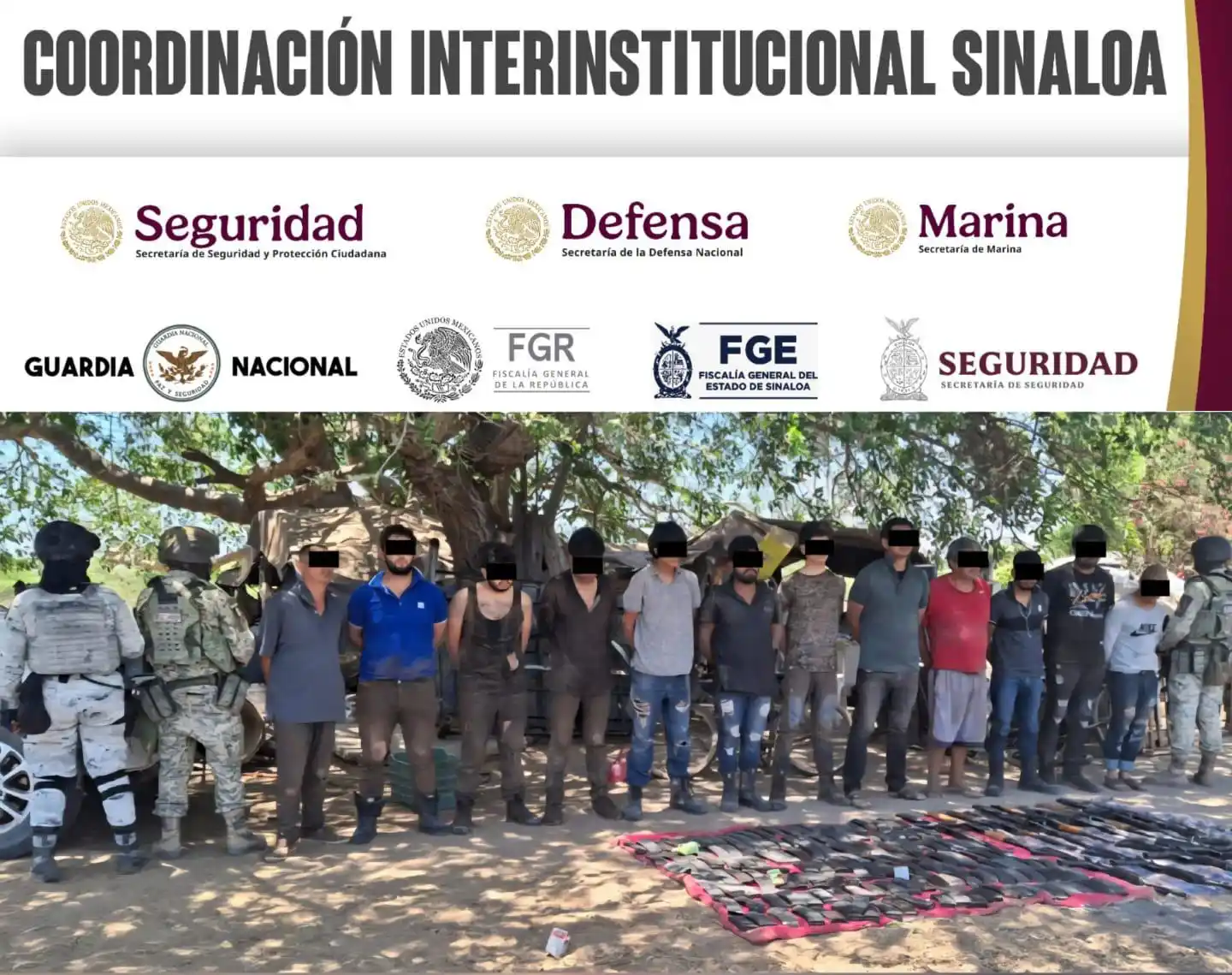 Image from Canal de información Las Noticias TVP 📺📡🎥: En Elota, Grupo Interinstitucional detiene a 12 personas🚨 Asegura ar...