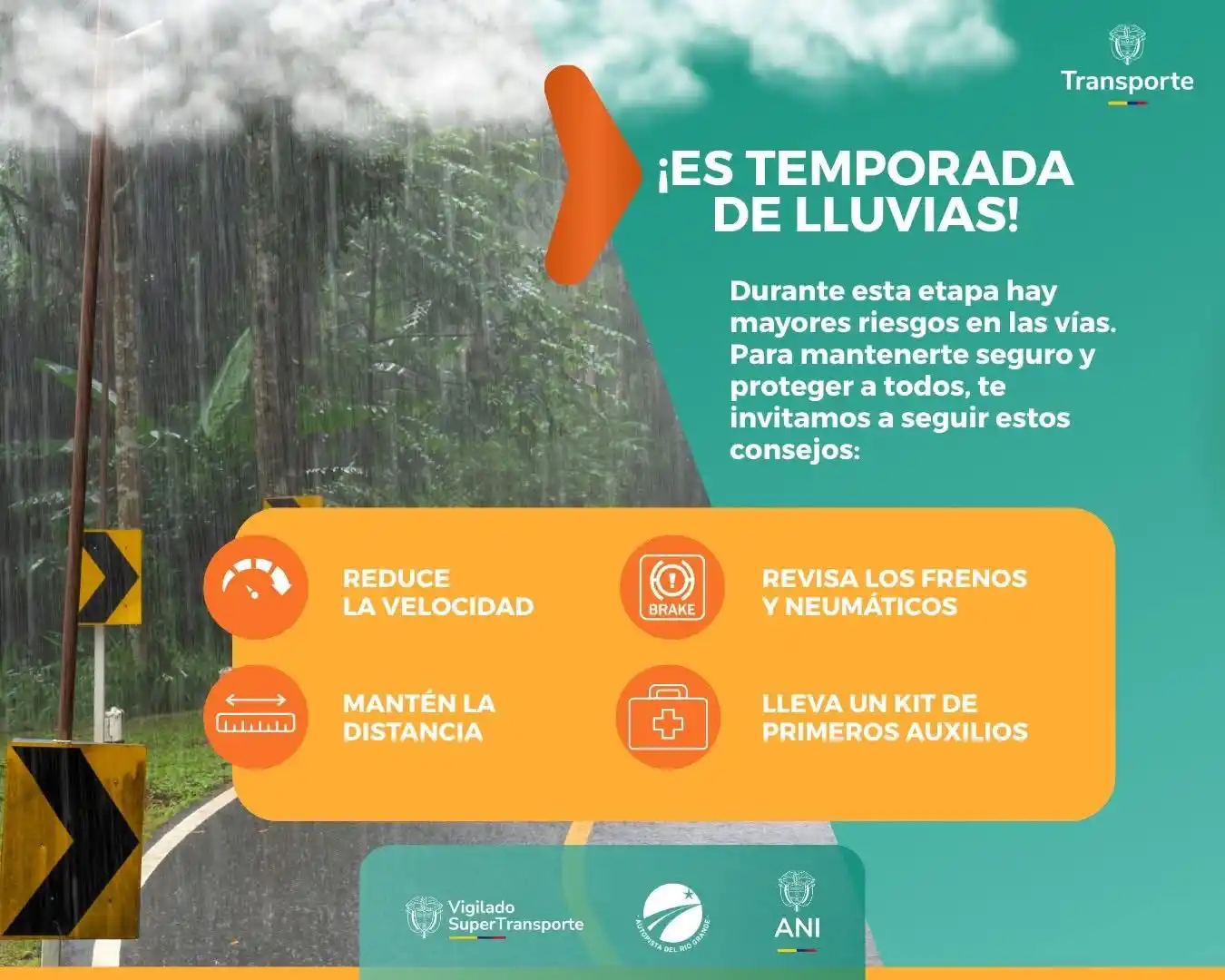 Image from Autopista del Río Grande - Troncal del Magdalena 2: 🌧️ En temporada de lluvias, ten más precaución en la vía La seguridad...
