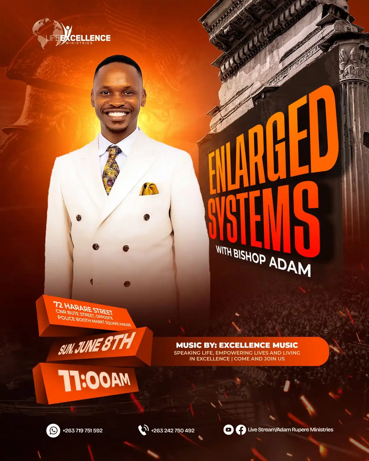 Image from Life Excellence Church: ENLARGED SYSTEMS The best sermon you can preach is the prayer that yo...