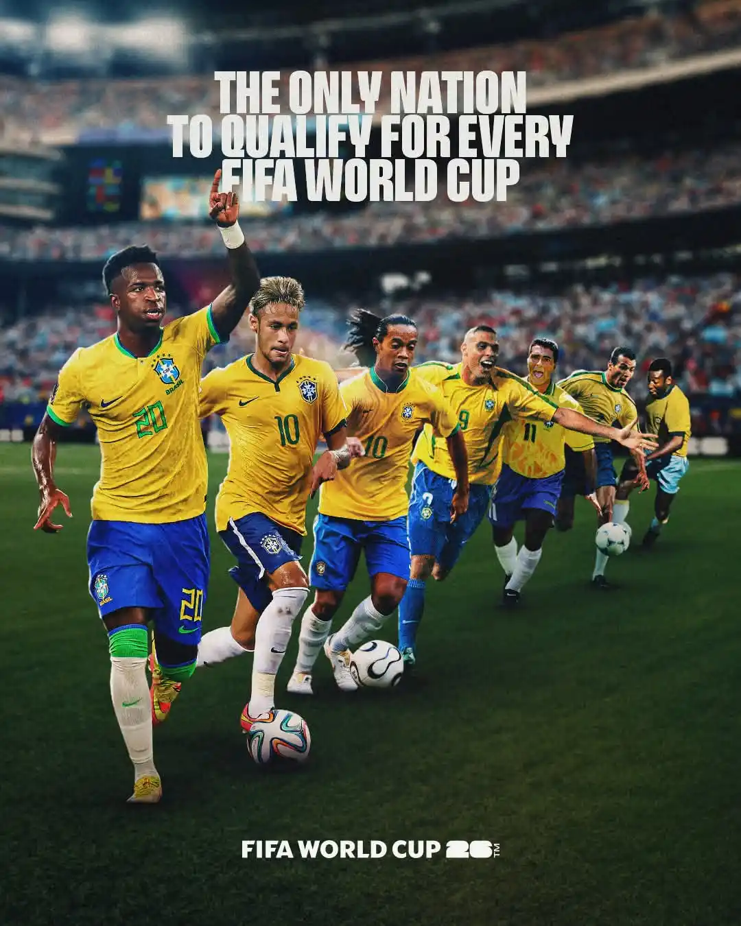 Image from BRAZIL FANS KERALA: From 1930 to 2026... 🇧🇷 Brazil is the only nation to qualify for ev...