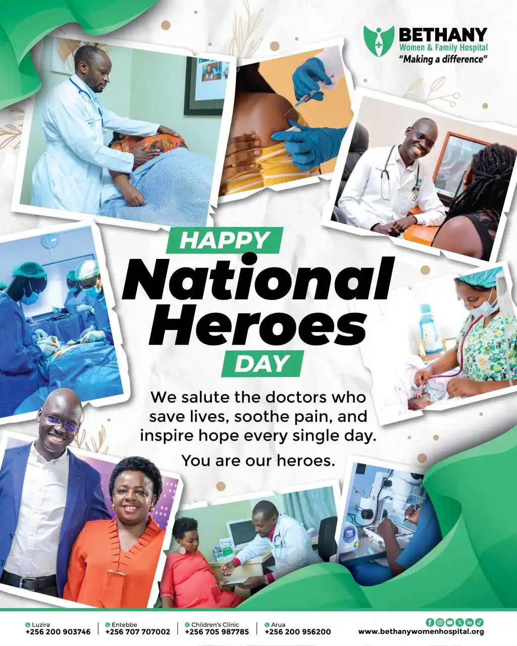Image from Bethany Women & Family Hospital: Happy National Heroes Day, Uganda 🇺🇬 Heroes aren’t just found in hi...