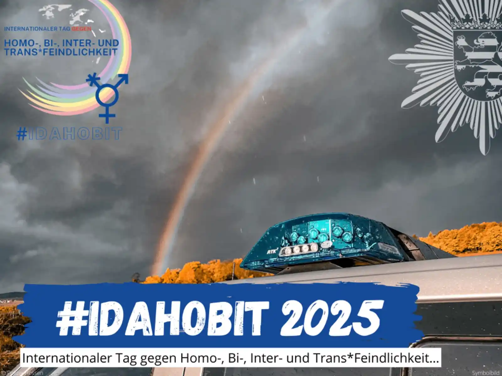 Image from Polizei Nordhessen: 🏳️🌈 Heute ist der Internationale Tag gegen Homo-, Bi-, Inter- und T...
