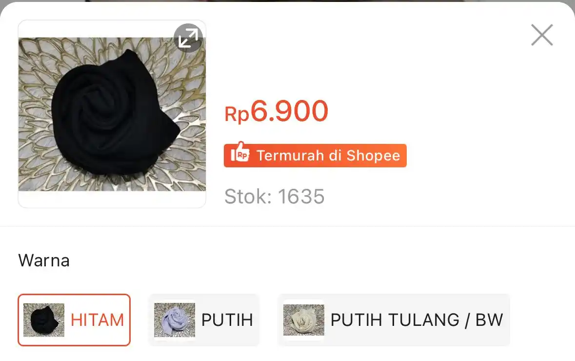 Image from PROMO SHOPEE DAN SHOPEEFOOD 🧡: Hijab Segi Empat Paris Jadul Polos https://s.shopee.co.id/7V4YKJOhKC...