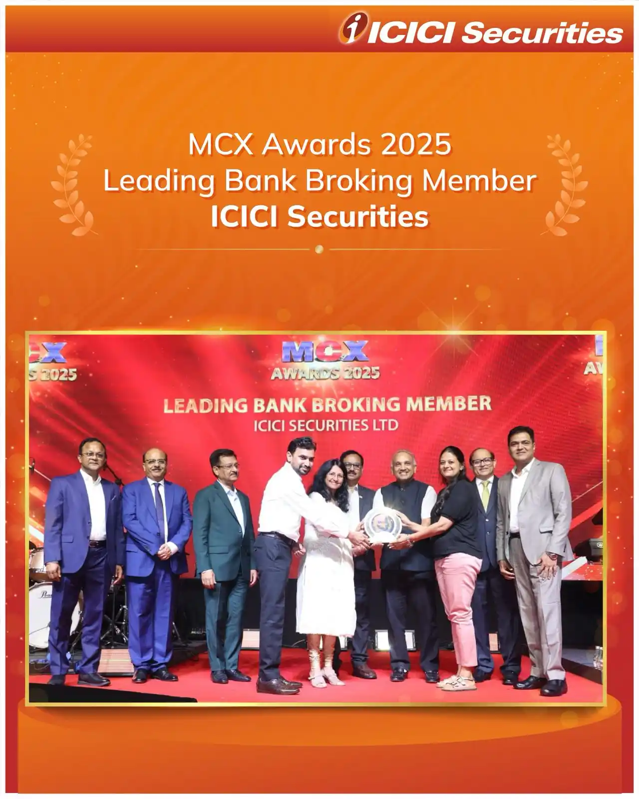 Image from ICICI Direct: *ICICI Securities* has been recognised as the *Leading Bank Broking Me...