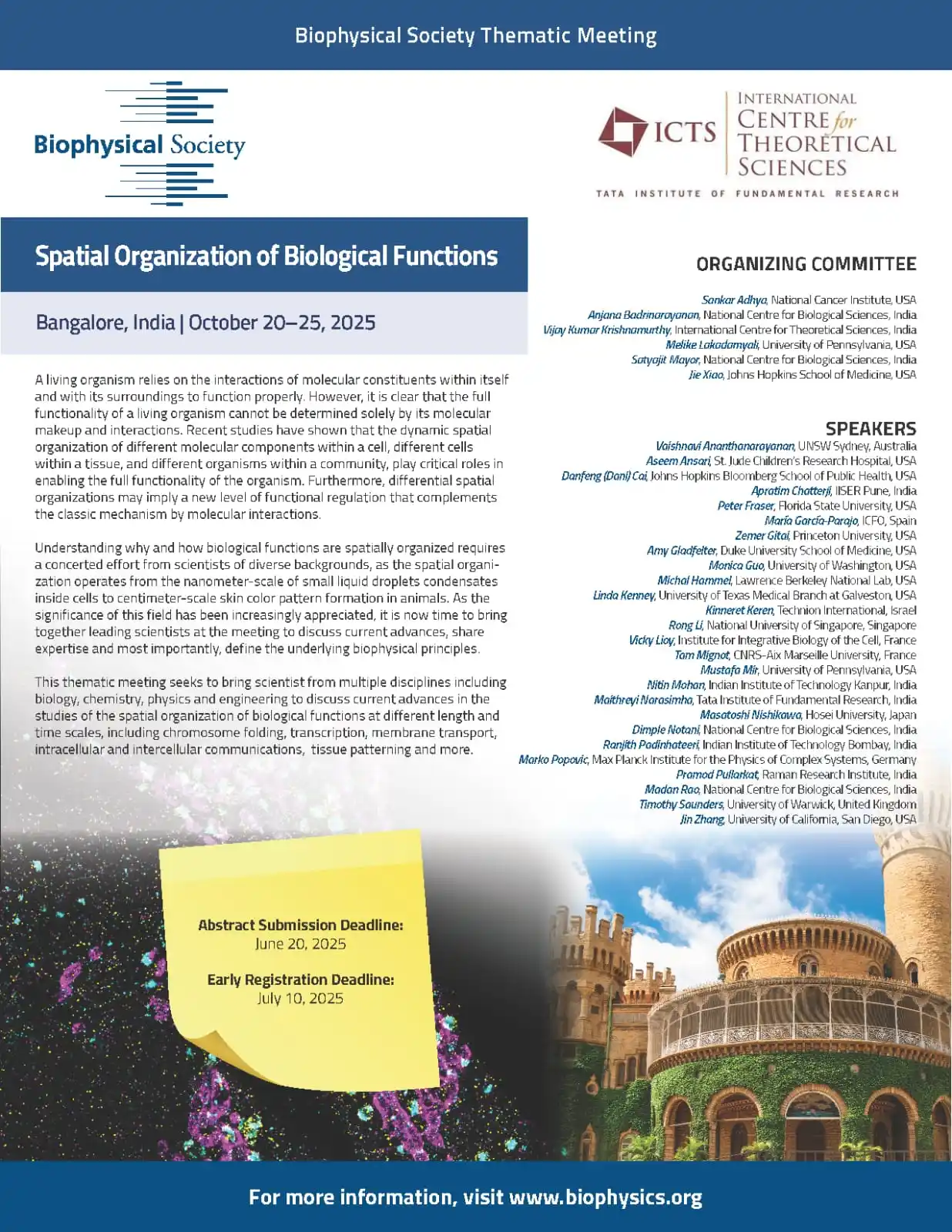 Image from Physics Aspirants: ICTS Discussion Meeting: Spatial Organization of Biological Functions ...