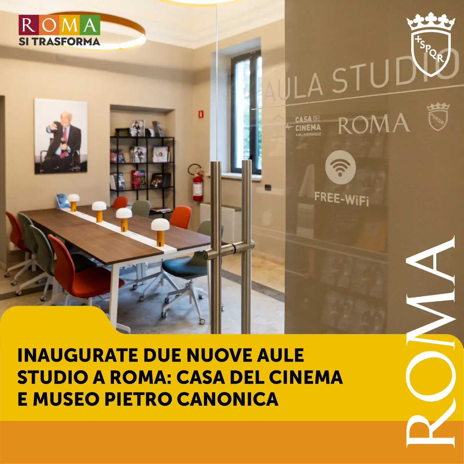 Image from Roma Capitale: 📣 *Inaugurate le aule studio di Casa del Cinema e del Museo Pietro C...