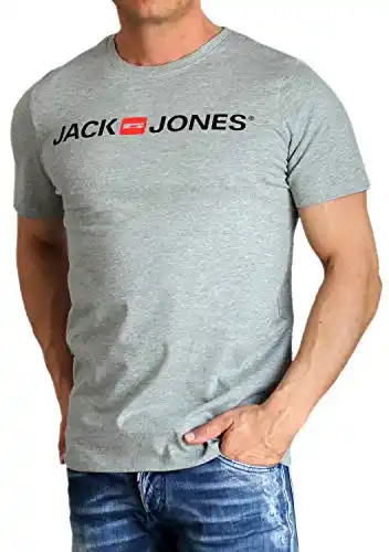 Image from Pirate Deals Angebote | Preisfehler, Schnäppchen, Rabatte & Freebies: JACK & JONES Herren T-Shirt JJECorp Logo Tee 12137126 Light Grey Mel, ...