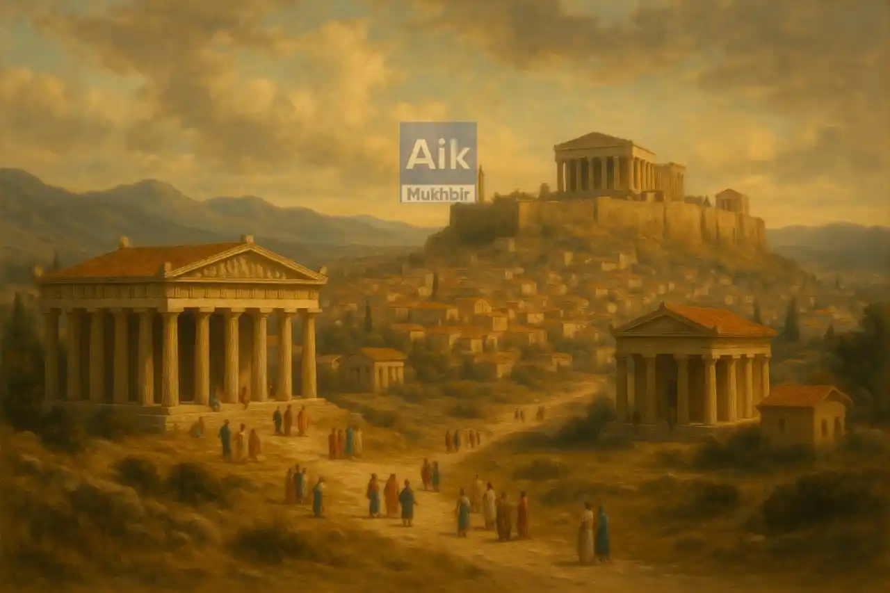 Image from Aik Mukhbir: قدیم یونانی تہذیب، مائیسینین تہذیب کے خاتمے (تقریباً 1200 قبل مسیح) کے...