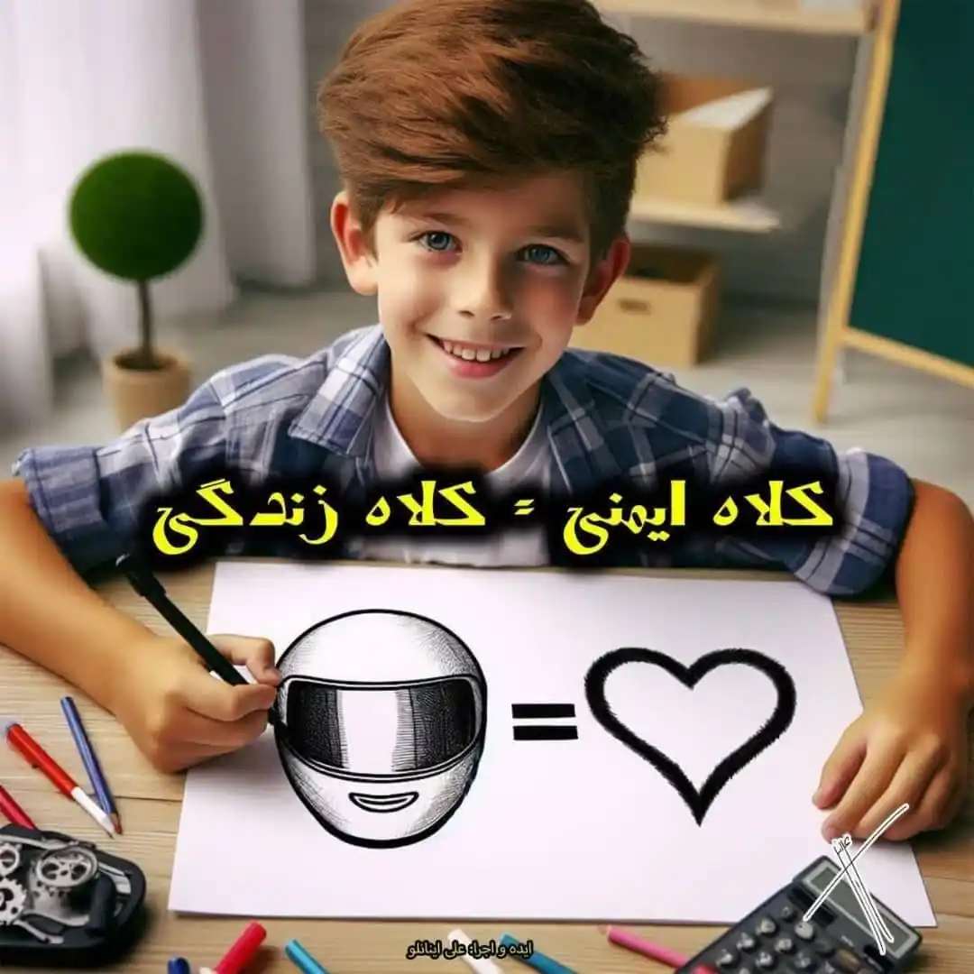 Image from نشریه صدای شوش: *💥 کلاه ایمنی = کلاه زندگی* 💢استفاده از کلاه ایمنی حین رانندگی با م...