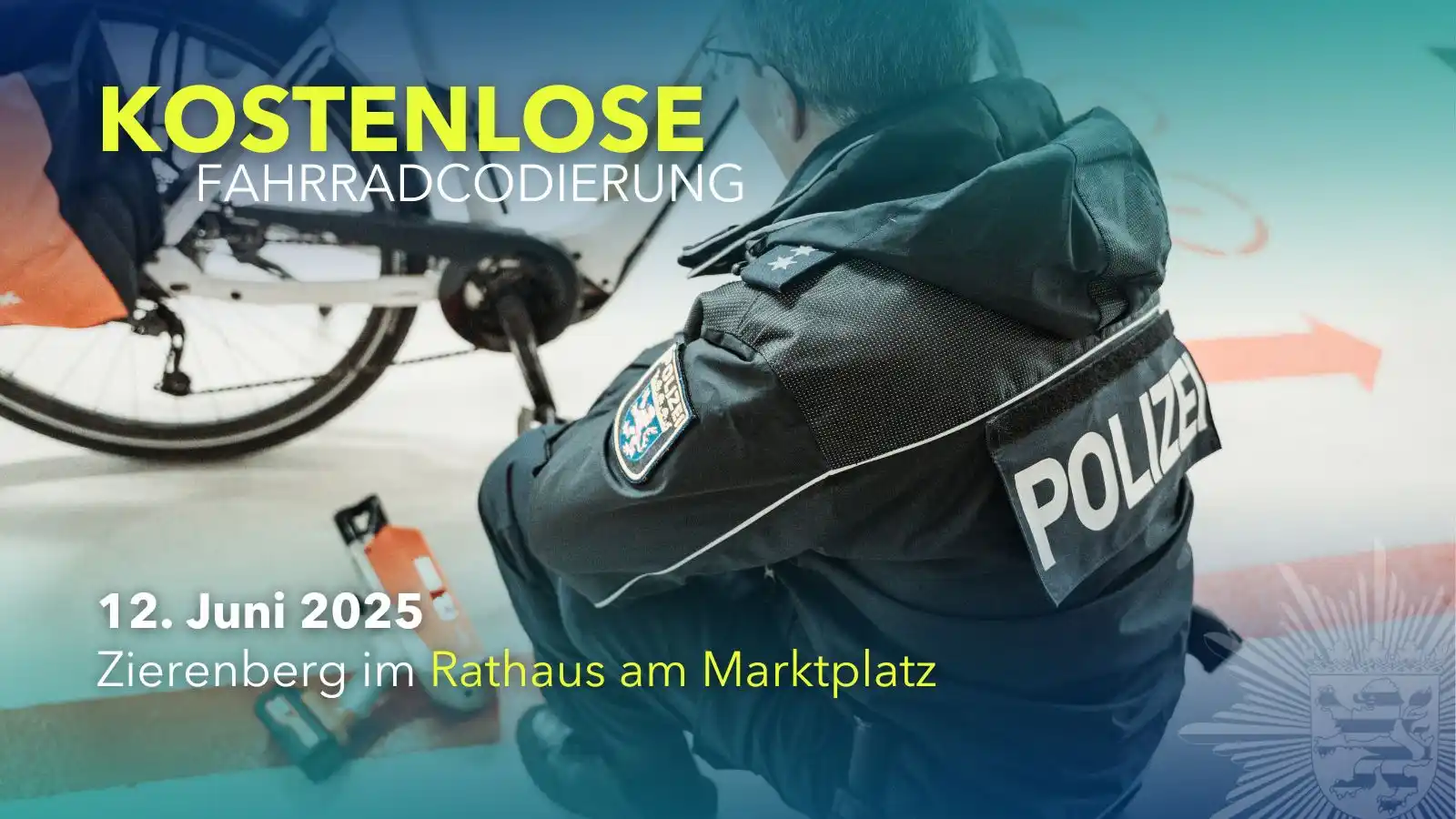 Image from Polizei Nordhessen: 🚲 *KOSTENLOSE FAHRRAD-CODIERUNG* 🚲 Die Polizeistation Wolfhagen bie...