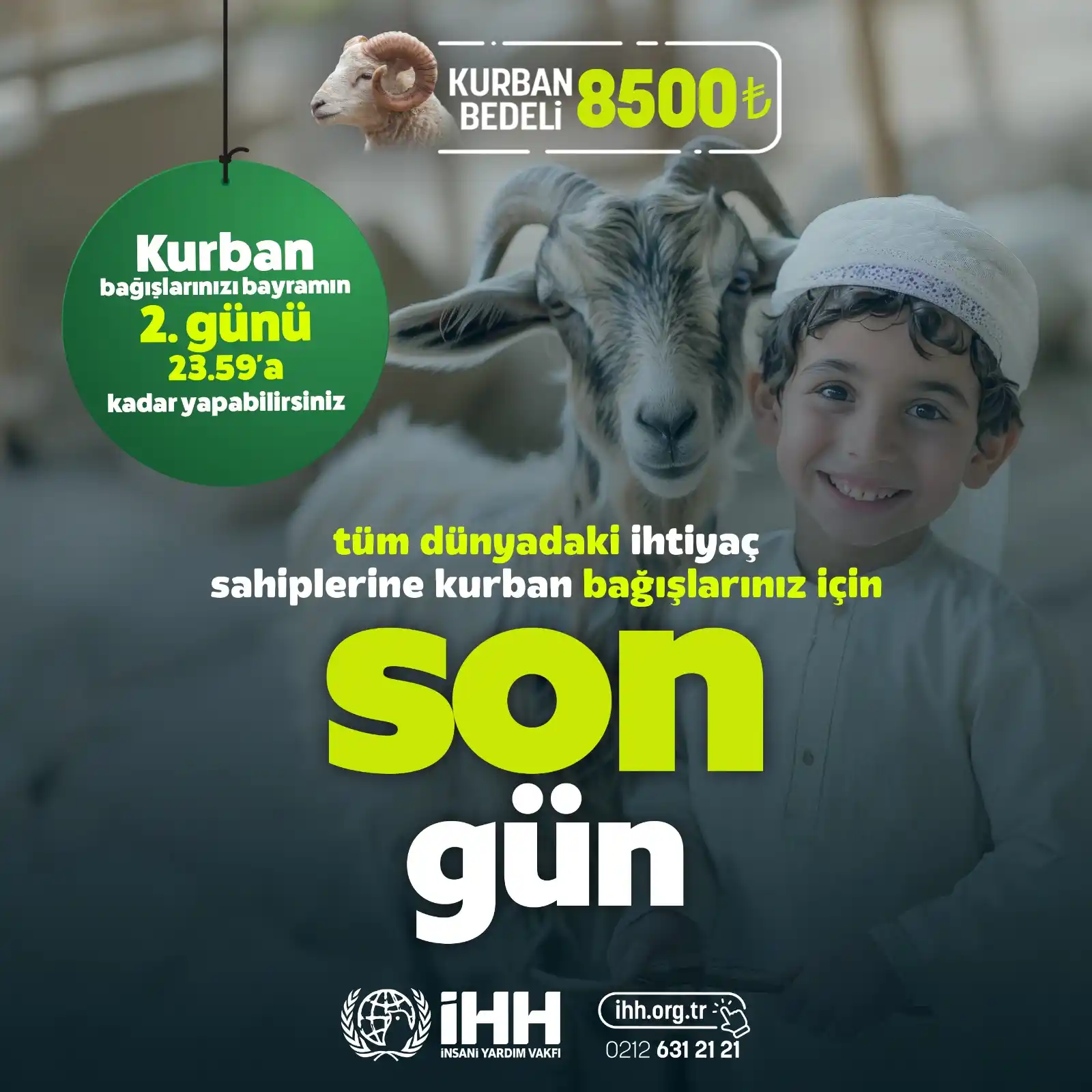 Image from İHH İnsani Yardım Vakfı : ⏳ Kurban bağışlarınız için SON gün! 🕊️Gelin; bu yıl da iyiliği payla...