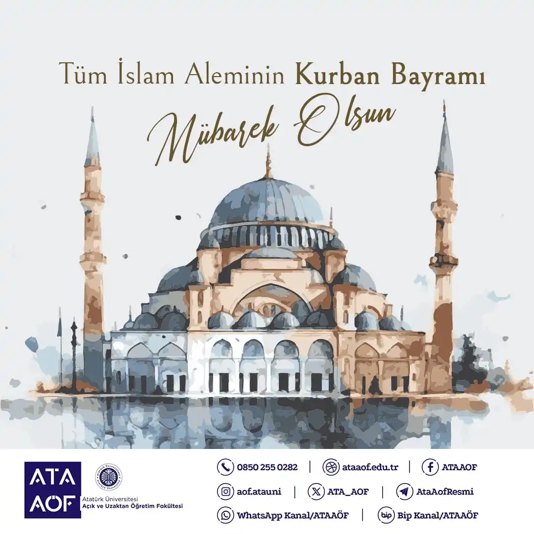 Image from ATAAÖF: Kurban Bayramı’nın sağlık, huzur ve bereket getirmesini dileriz. Tüm ...