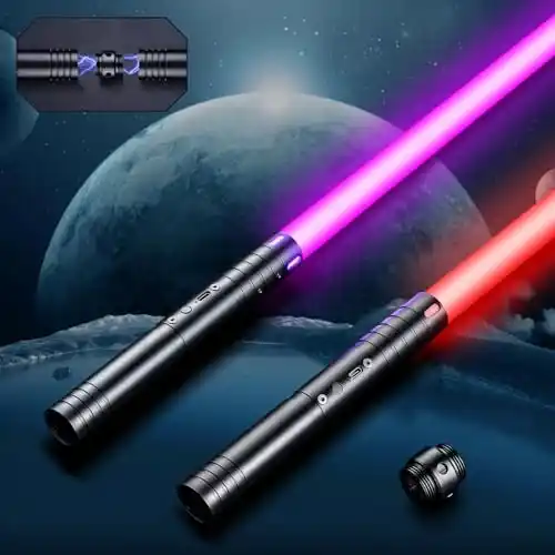 Image from Pirate Deals Angebote | Preisfehler, Schnäppchen, Rabatte & Freebies: Laserschwert Kinder, USB-C Lade Lichtschwert Kinder, RGB 15 Farben 2 i...