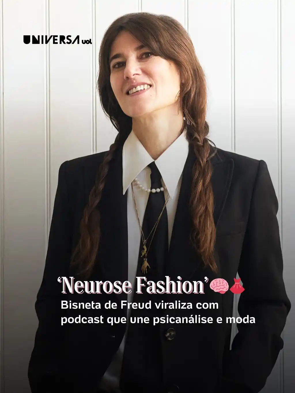 Image from O que tá na moda? | Dicas e curiosidades: No podcast Neurose Fashion, *Bella Freud*, bisneta de Freud e ex-assis...