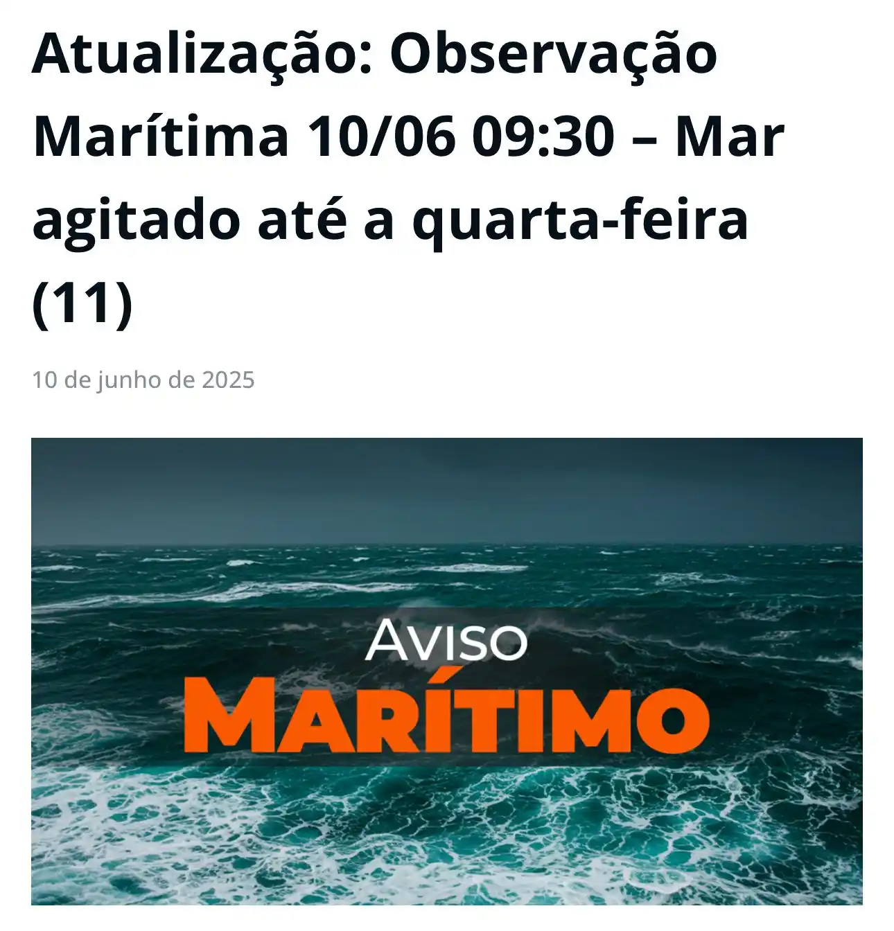 Image from PROTEÇÃO E DEFESA CIVIL • SANTA CATARINA: 🟠 O mar fica agitado essa semana, portanto, cuidado redobrado! 🔗: ...