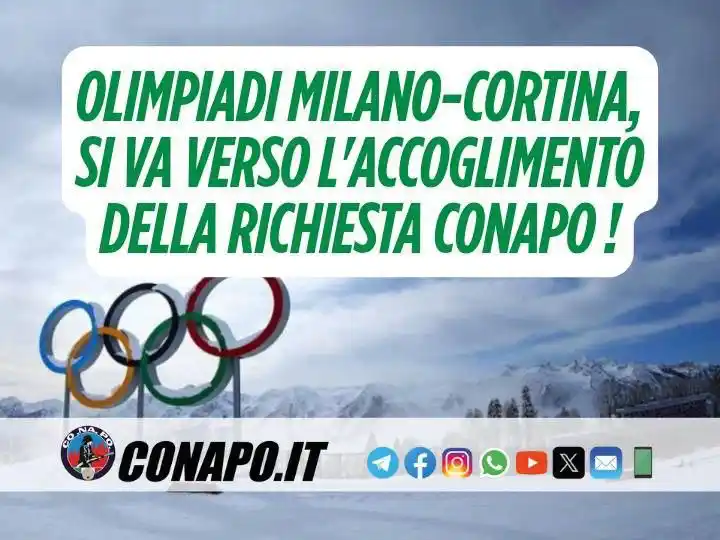 Image from CONAPO Sindacato Autonomo Vigili Fuoco: ✔️ Olimpiadi Milano-Cortina, si va verso l’accoglimento della richiest...