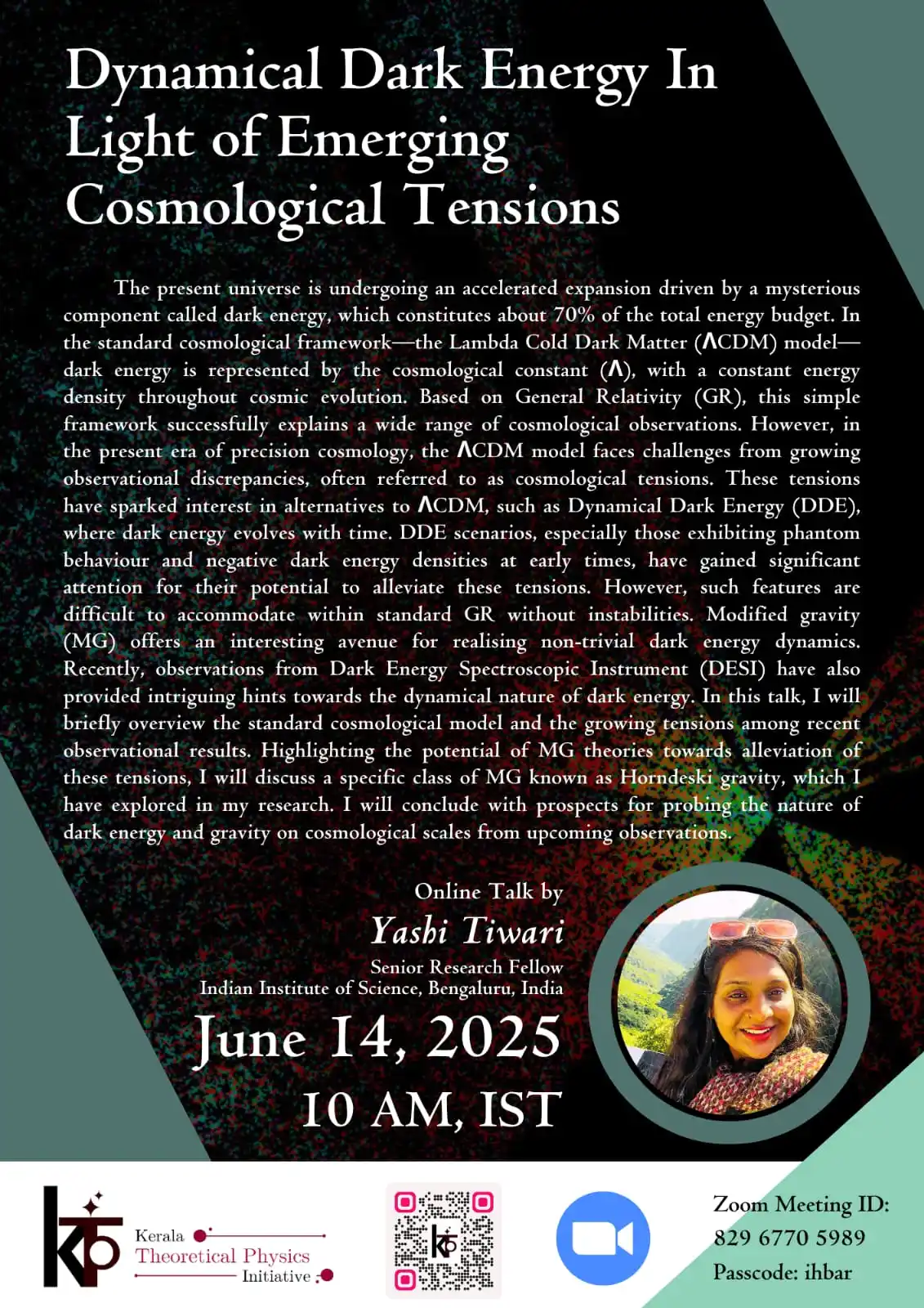 Image from Physics Aspirants: 🔔 Online Talk Researchers have found signs that dark energy — long b...