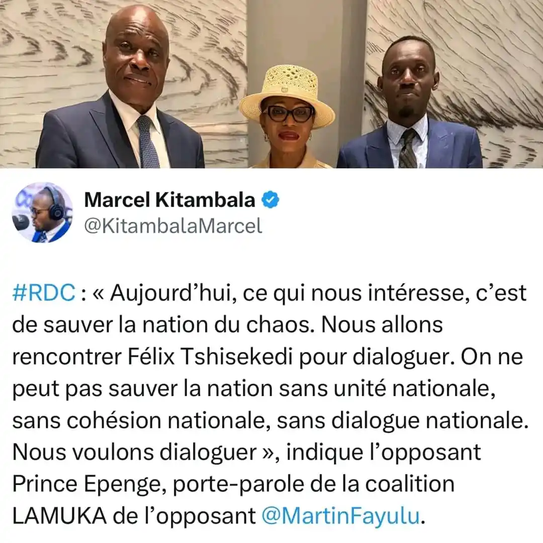 Image from Les Vrais Révolutionnaires (VR): Prince Epenge est obligé d'être dorénavant d'accord avec Tshisekedi😒 ...