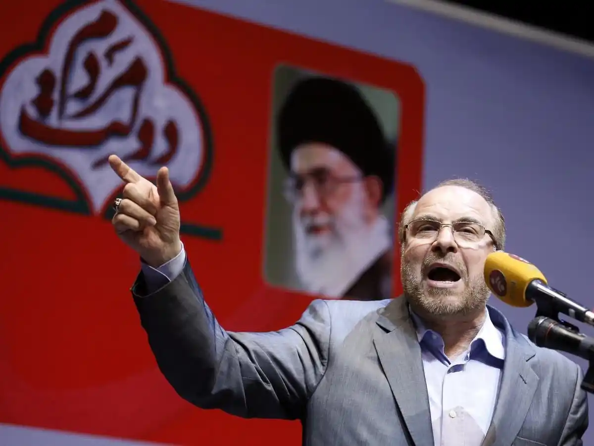 Image from NewsRoom: رئيس البرلمان الإيراني، محمد باقر قاليباف: حان وقت الانتقام، وسنأخذه ب...