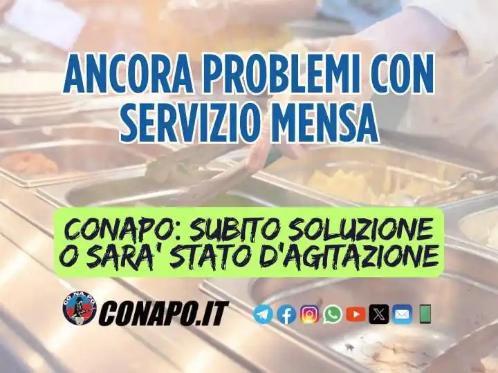 Image from CONAPO Sindacato Autonomo Vigili Fuoco: 🍽 Servizio di ristorazione per il triennio 2024-2027 📣 Sollecito r...