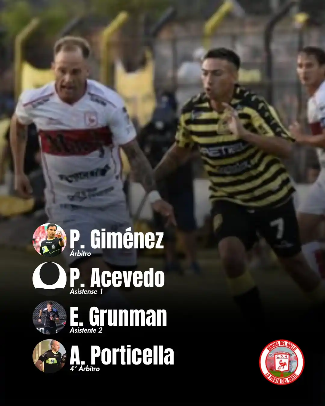 Image from 🐓 Hincha Del Gallo: ¡⚽ Terna Árbitral!. Pablo Giménez será el encargado de dirigir el Clá...