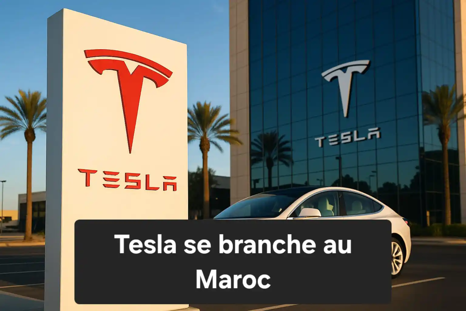 Image from L'InfÔrmat'Heure Marocain Channel: Tesla a officiellement fait son entrée au Maroc avec la création de sa...
