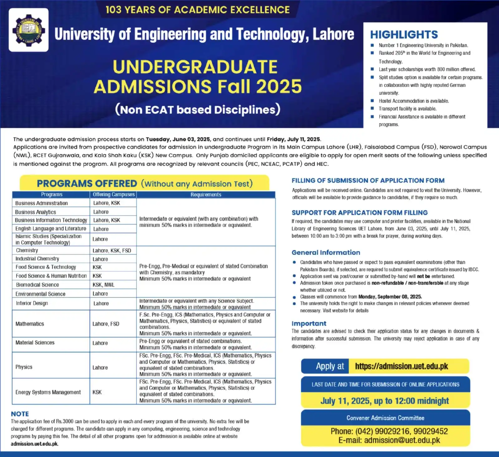 Image from Future Doctors Official Channel: *University of Engineering & Technology (UET), Lahore* `Lahore | Kala ...