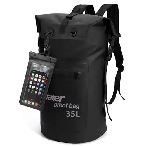 Image from Pirate Deals Angebote | Preisfehler, Schnäppchen, Rabatte & Freebies: WELDUN Wasserdichter Rucksack Pirαtе-Dе!αls 35L/50L waterproof Rolltop...