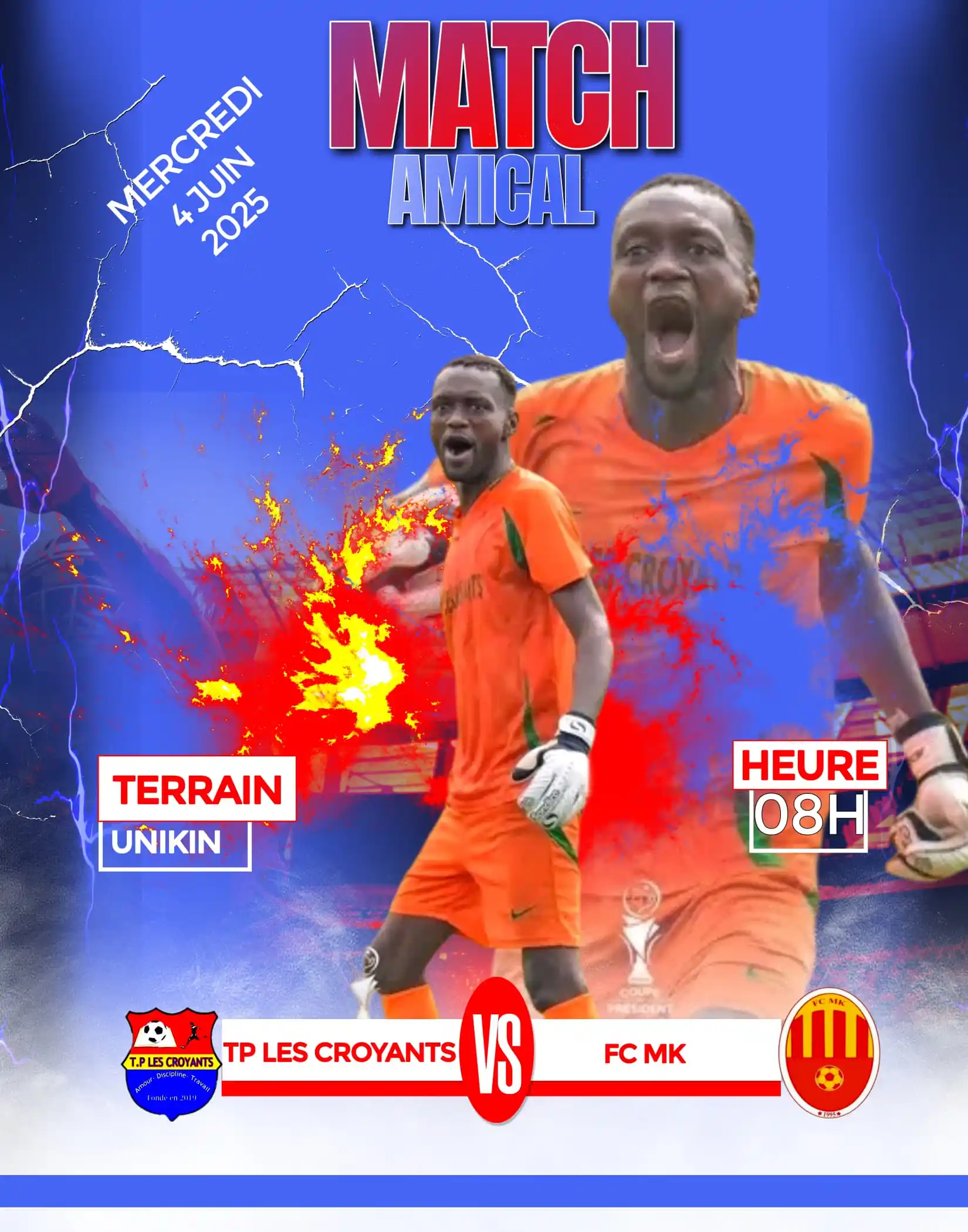 Image from EPF-KIN RDC: *59e Coupe du Congo - Préparation : Les Croyants affrontent MK en amic...