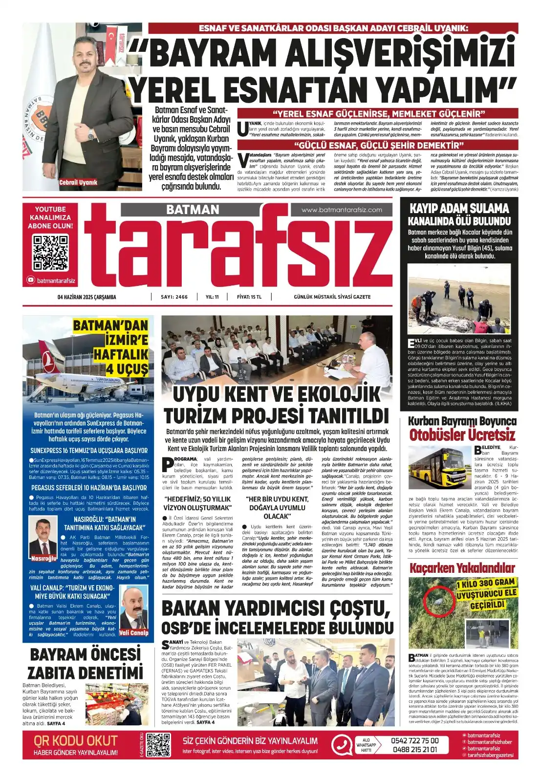 Image from Batman Tarafsız Haber Gazetesi: BATMAN TARAFSIZ HABER GAZETESİ 04 HAZİRAN 2025 ÇARŞAMBA GÜNDEMİ http:/...