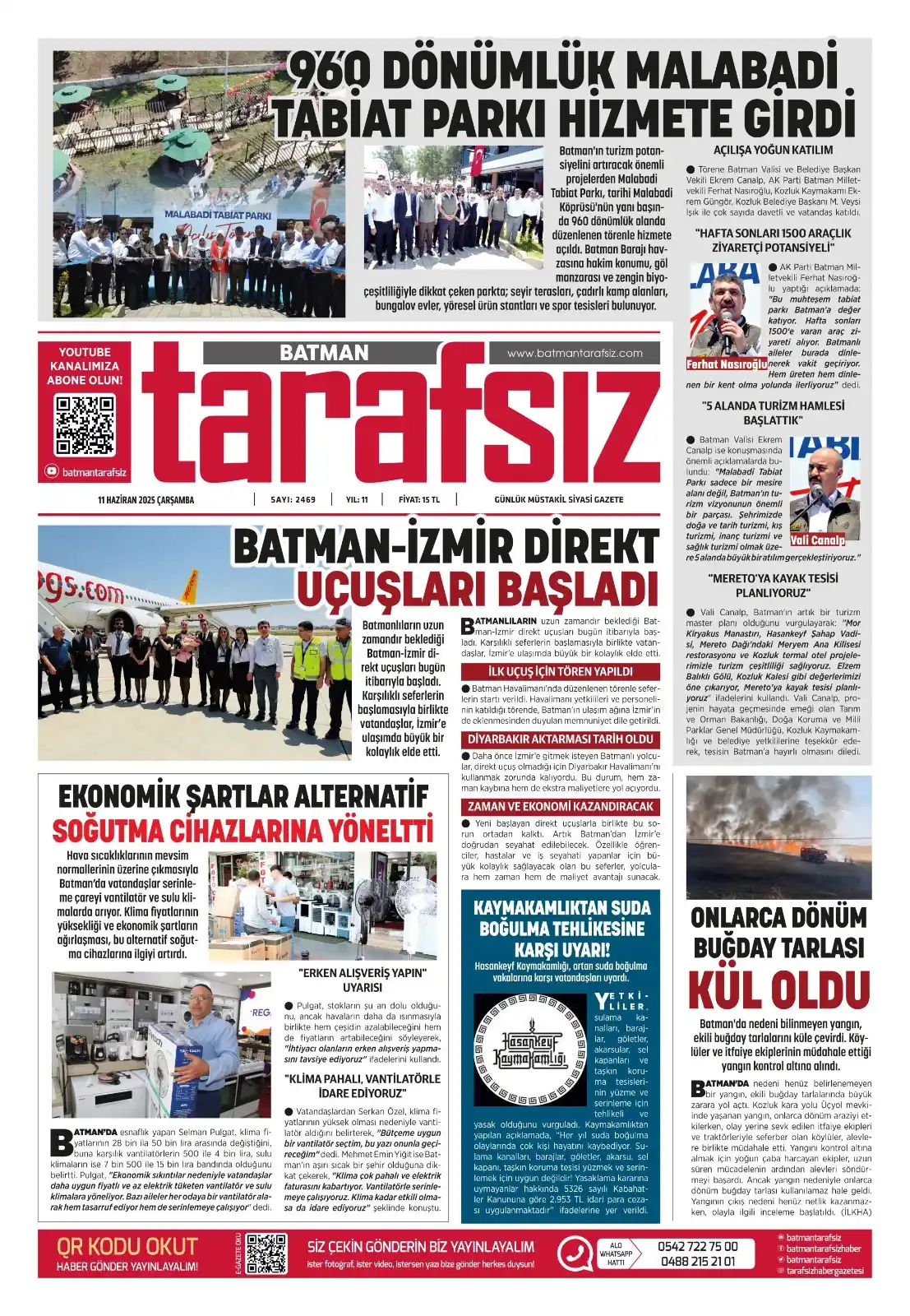 Image from Batman Tarafsız Haber Gazetesi: BATMAN TARAFSIZ HABER GAZETESİ 11 HAZİRAN 2025 ÇARŞAMBA GÜNDEMİ http:/...