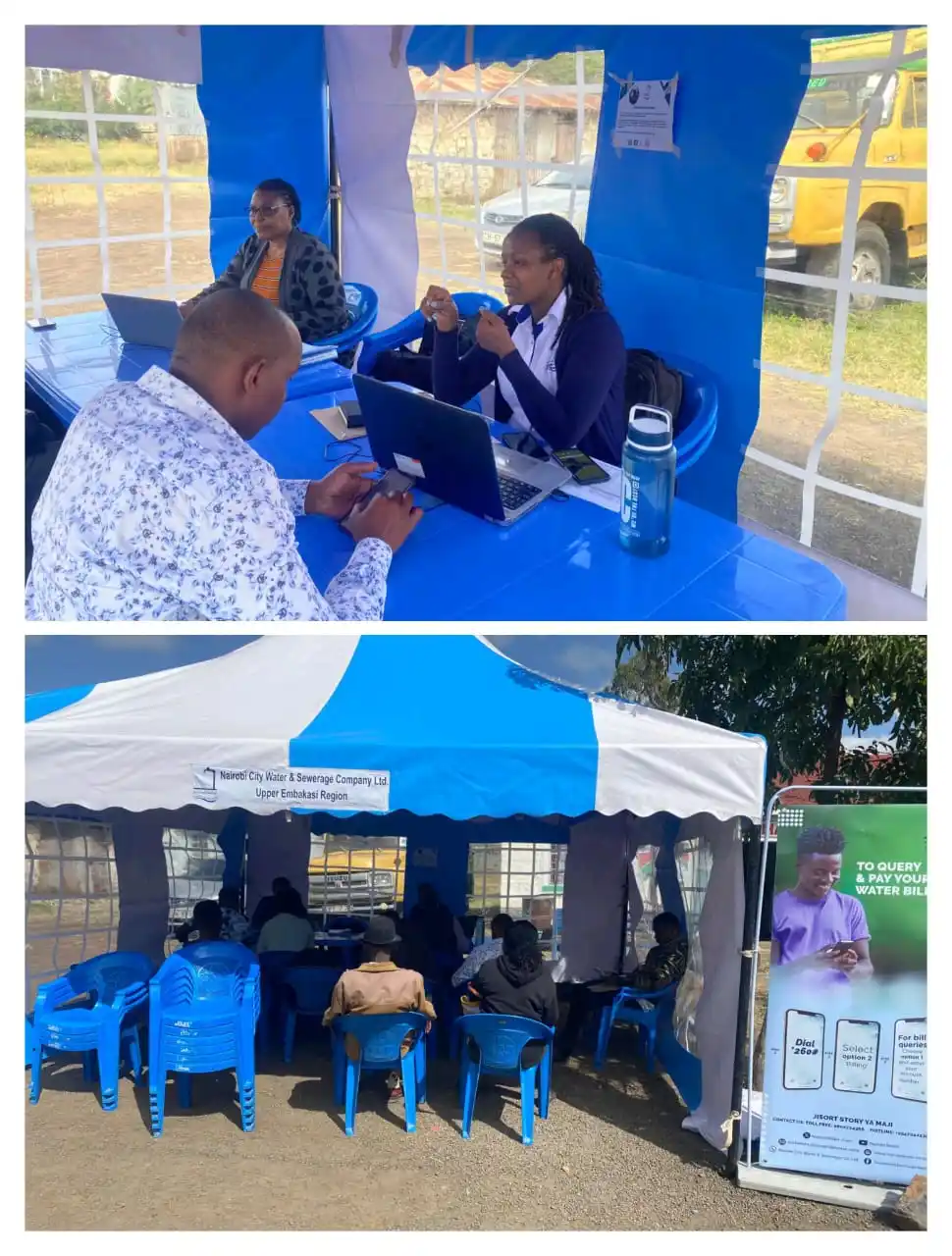 Image from Nairobi City Water & Sewerage Co. Ltd: 💧 Customer Care Clinic – Mihango, Chief's Camp. Our dedicated custome...