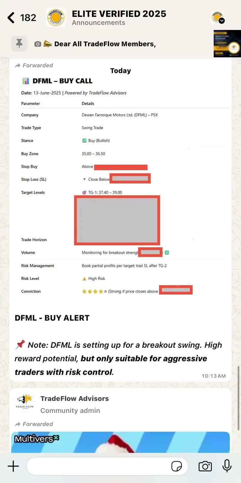 Image from TradeFlow Advisors 🚀: 🔥🔥 _*DFML 🧢 🚀 SUPER PERFORMANCE, 10.00% GAIN RUNNING 🏃JUST IN A S...