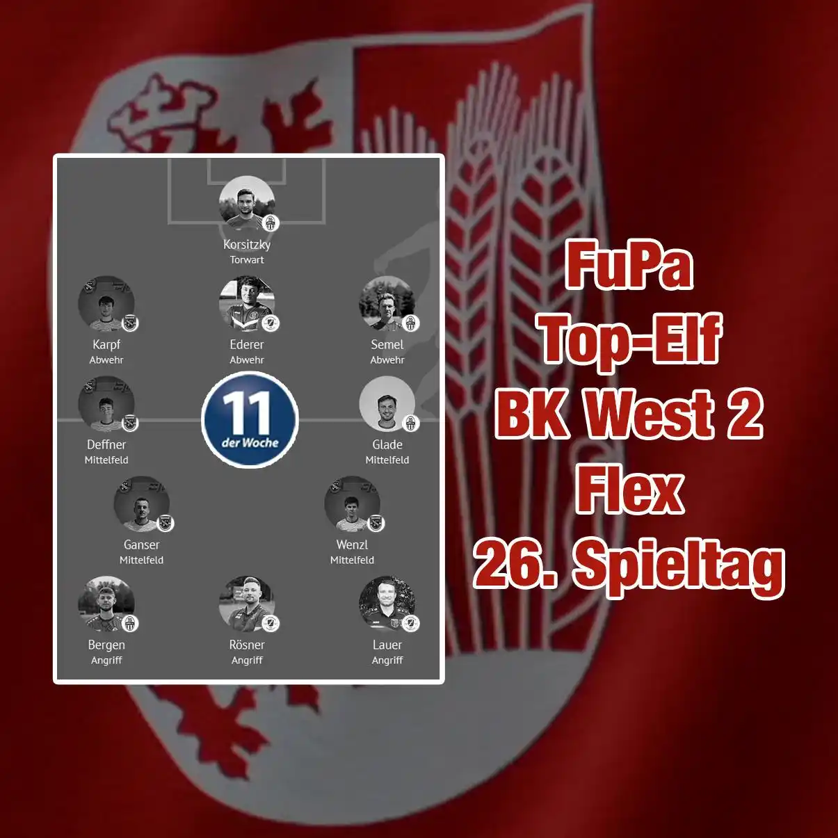 Image from SpVgg Wiesenbach 1951 e.V.: Die FuPa Elf-der-Woche vom letzten Spieltag für die
• BK West 2 Flex:...