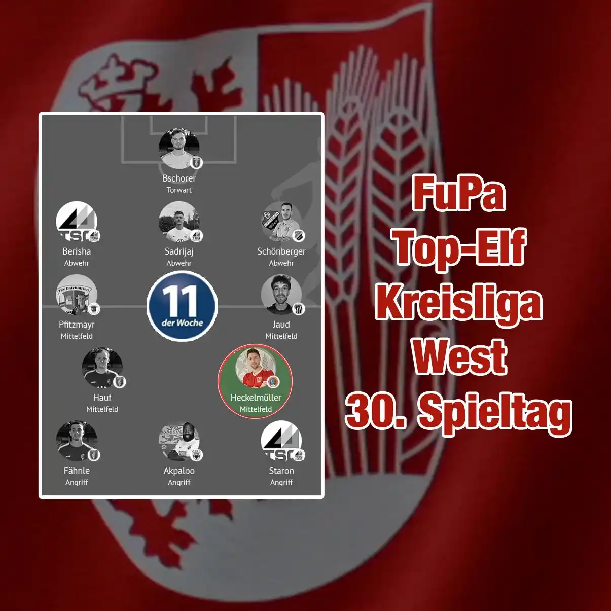 Image from SpVgg Wiesenbach 1951 e.V.: Ein Duo zum Abschluß
FuPa Elf-der-Woche vom letzten Spieltag
Pierr...