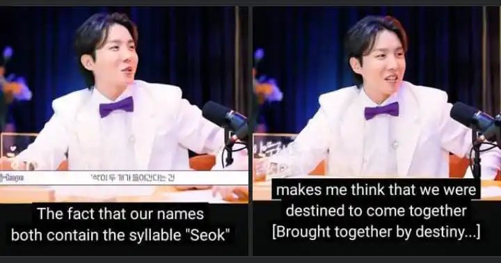 Image from 💜BTS INFO CR🇨🇷: "El hecho de que nuestros nombres contengan la sílaba 'seok' me hace p...