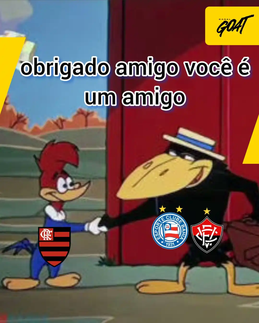 Image from Canal GOAT: FLAMENGO SEGUE LÍDER! ⚠️🔴⚫️ O Bahia venceu o Red Bull Bragantino por...