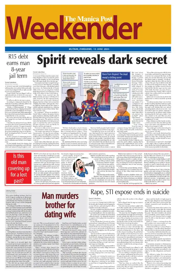 Image from Manica Post Zimpapers (Hot News From The East): Follow this link to join my WhatsApp group: https://chat.whatsapp.com/...