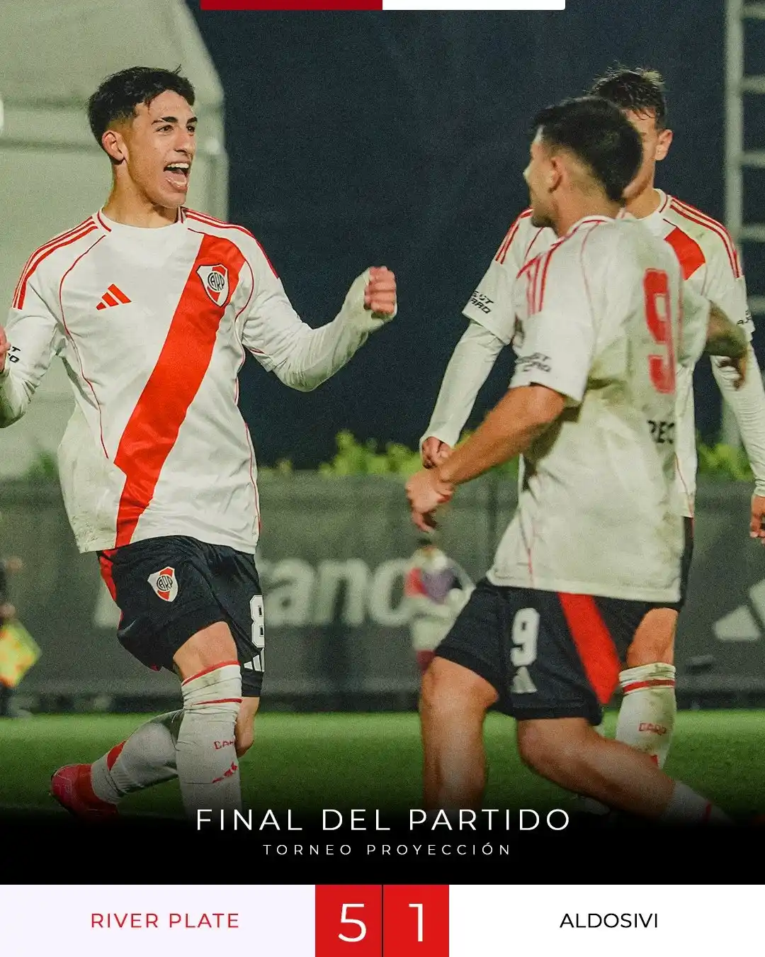 Image from River Plate: ¡¡GANÓ RIVER!! 🤍❤️🤍 Victoria 5-1 ante Aldosivi en River Camp para a...